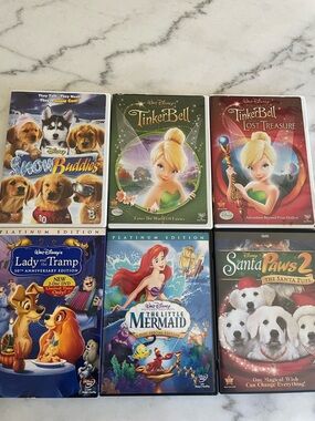 Lot of 6 used Disney DVDs. All work great!